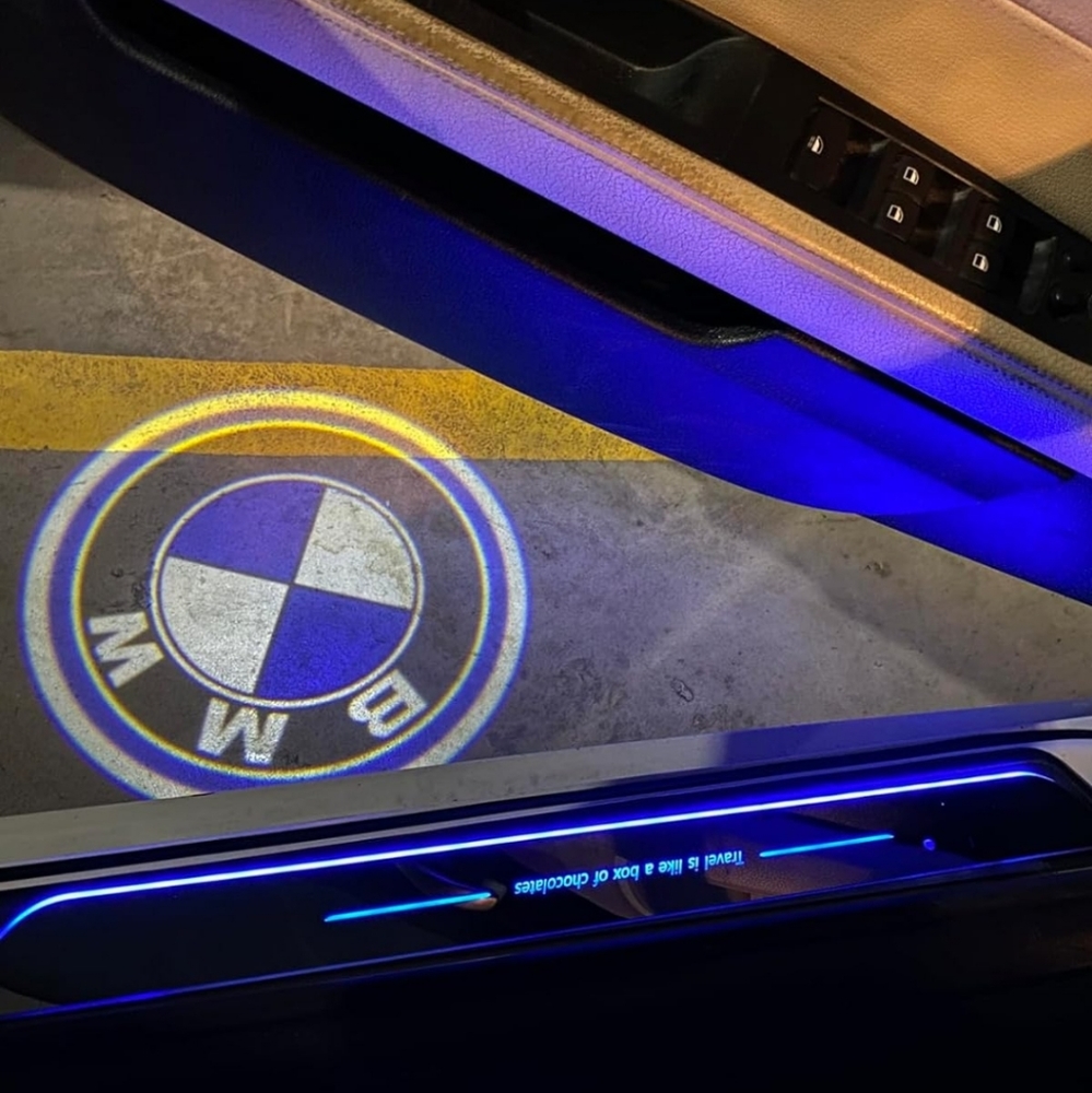 2 BMW welcome car door projector puddle lights